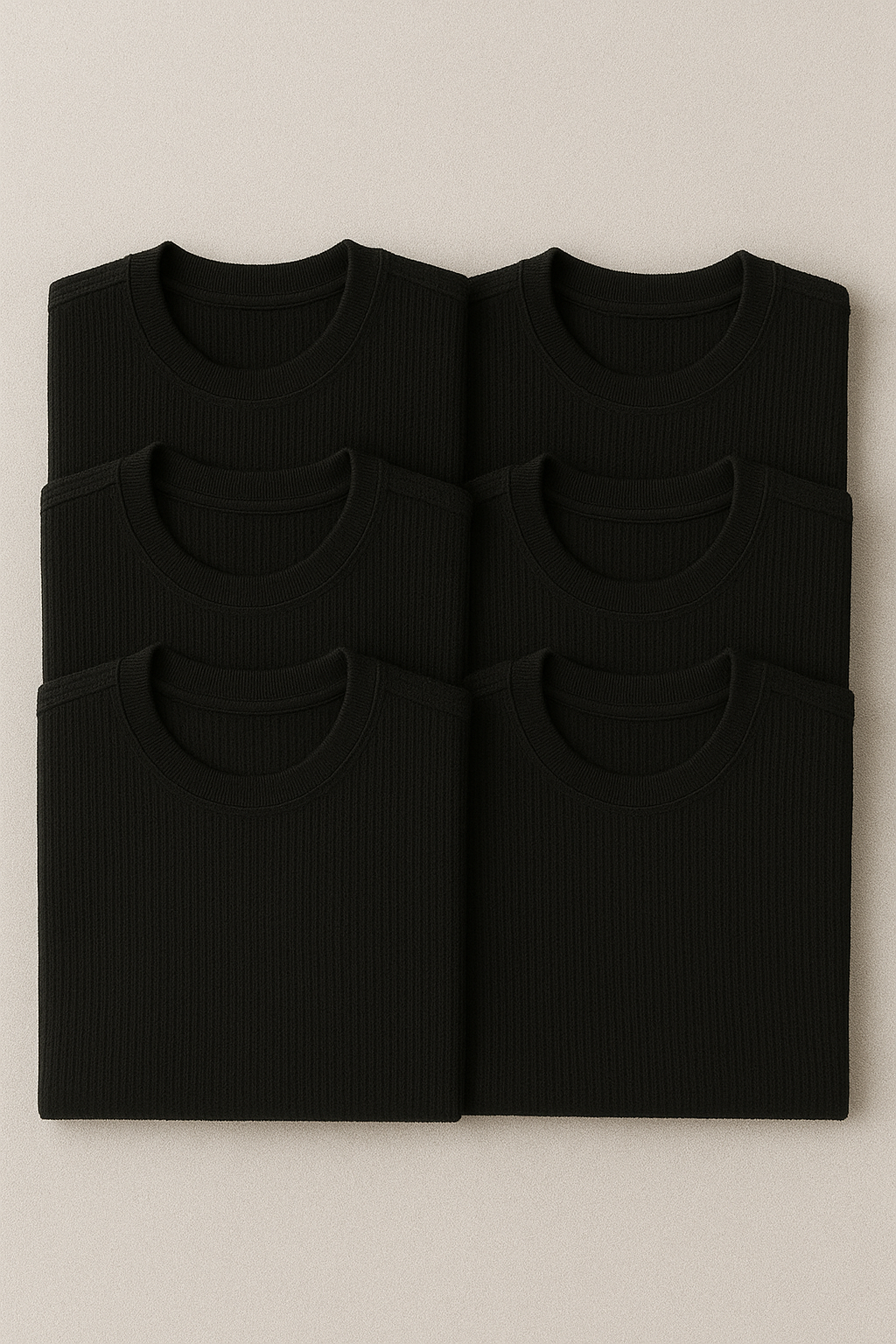 Kit com 5 Camisetas Texturizadas Malha Waffle Milano Avenna - Não amassa, não desbota e 0 transparência