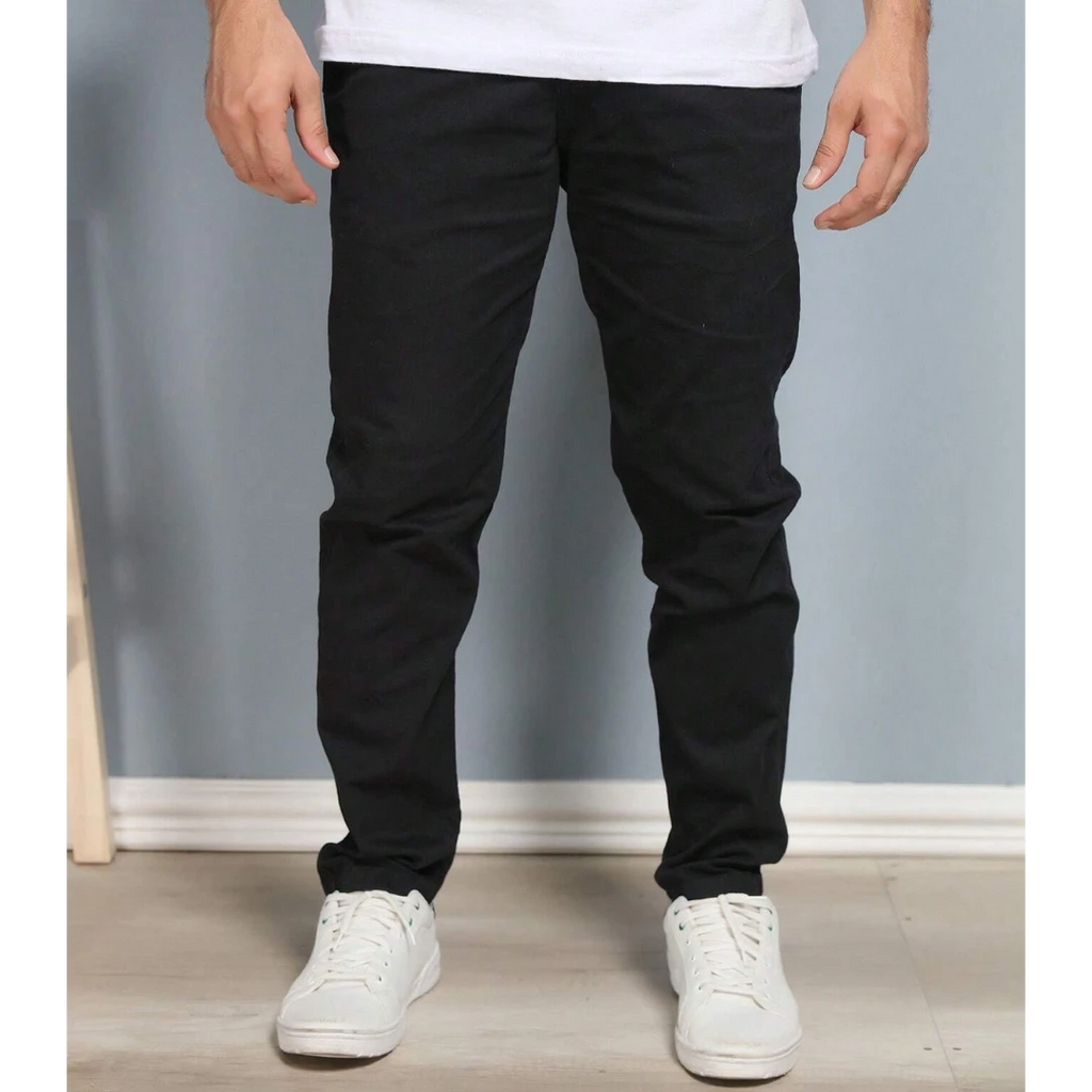 Calça Reta Masculina em Sarja - Kit 4 calças