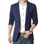 Blazer Masculino Slim Fit em Algodão Montvani MV186