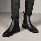 Bota Chelsea em Couro Masculina Montvani MV279
