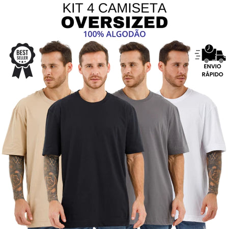 LEVE 4 PAGUE 3 Camiseta Oversized Masculina