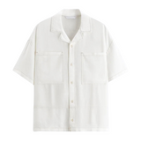 Camisa Masculina com Contraste em Linho Montvani MV361