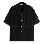Camisa Masculina com Contraste em Linho Montvani MV361
