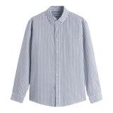 Camisa Masculina em Linho Listrada Montvani MV358
