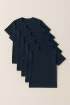 Kit com 5 Camisetas Texturizadas Malha Waffle Milano Avenna - Não amassa, não desbota e 0 transparência