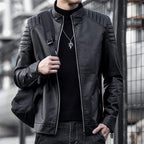 Jaqueta de Couro Motociclista Masculina Ferrutini FRT161