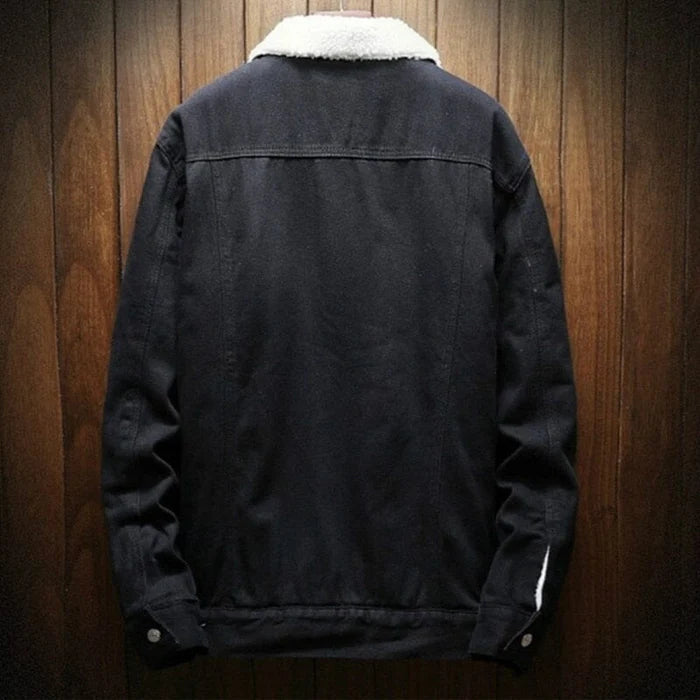 Jaqueta Jeans Masculina Forrada em Lã Ferrutini FRT189