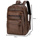 Mochila de Couro Masculina Montvani MV421 - Resistente à Água, com USB e Antifurto