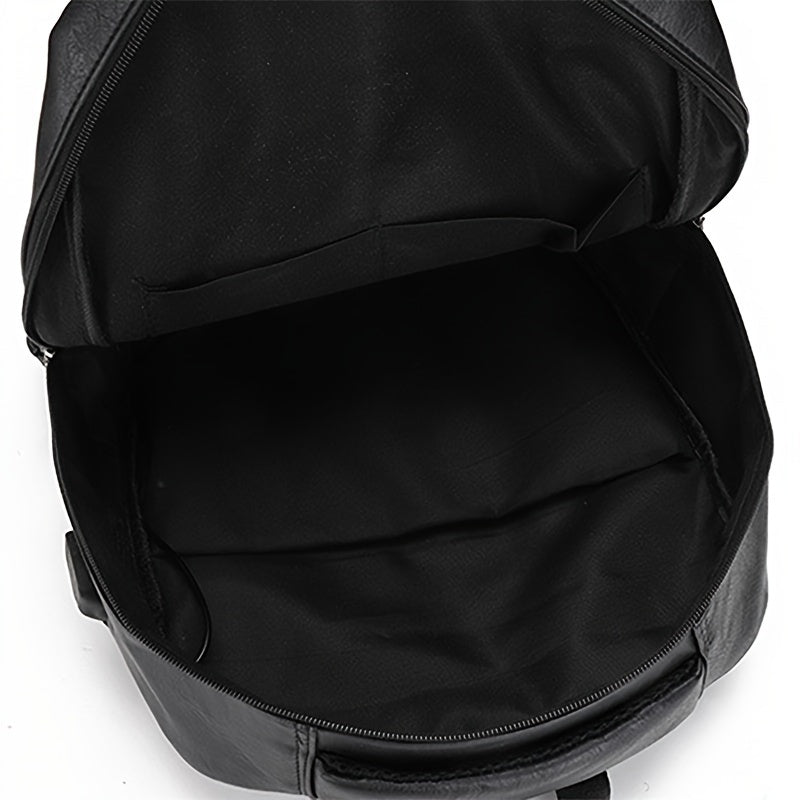 Mochila de Couro Masculina Montvani MV421 - Resistente à Água, com USB e Antifurto