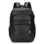 Mochila de Couro Masculina Montvani MV421 - Resistente à Água, com USB e Antifurto