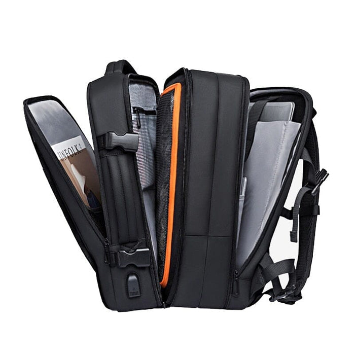 Mochila de Viagem Montvani MV408 - Notebook 17`, Expansível, Impermeável e Porta USB
