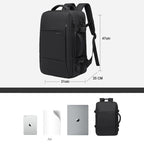 Mochila de Viagem Montvani MV408 - Notebook 17`, Expansível, Impermeável e Porta USB