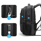 Mochila Executiva Montvani MV084 - Notebook 17'', Impermeável e Porta USB