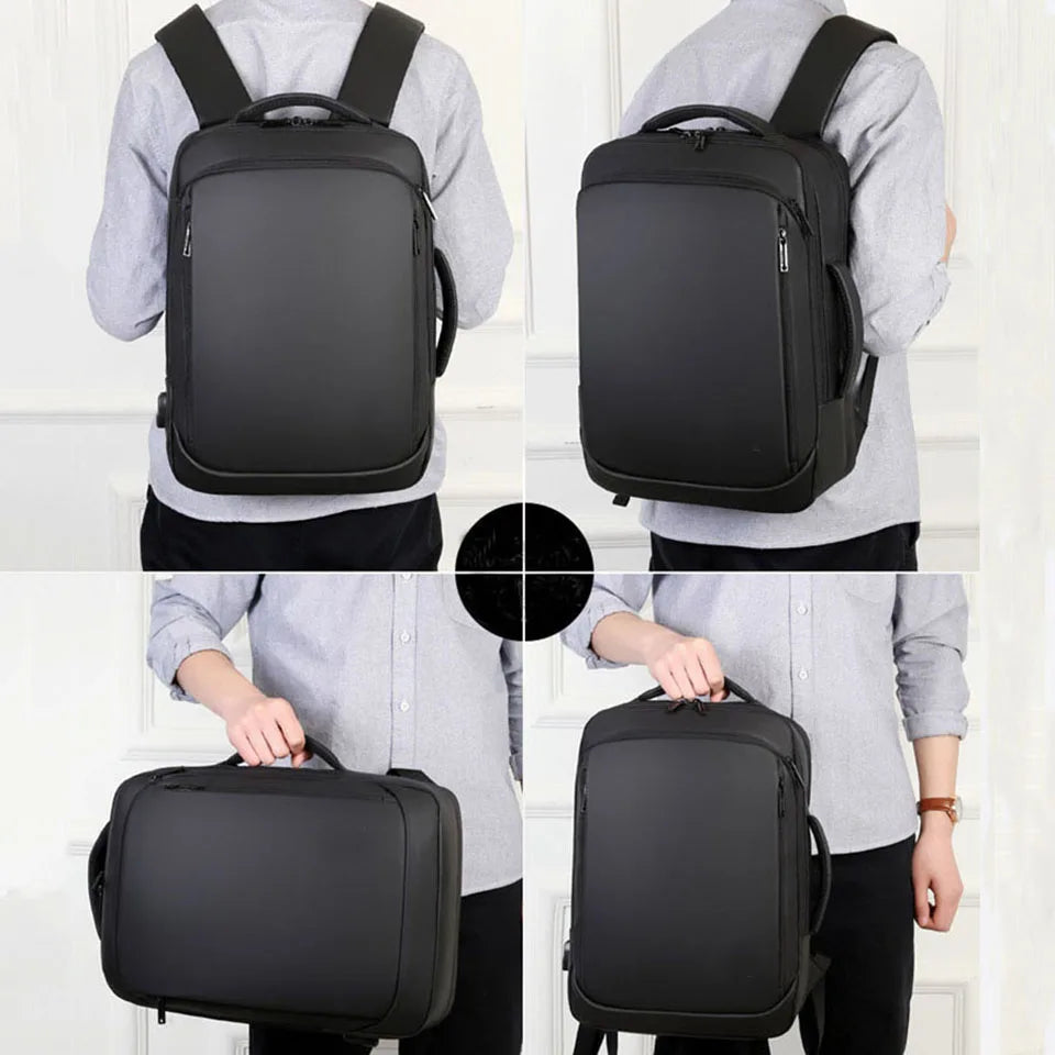 Mochila Executiva Montvani MV086 - Notebook 15`, Impermeável e Porta USB