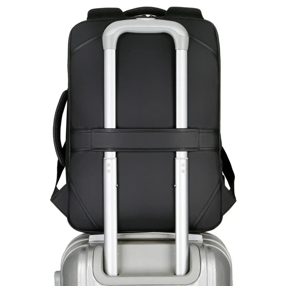 Mochila Executiva Montvani MV086 - Notebook 15`, Impermeável e Porta USB