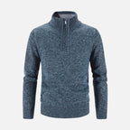 Suéter Masculino Gola Bordado Meio Zíper Ferrutini FRT234